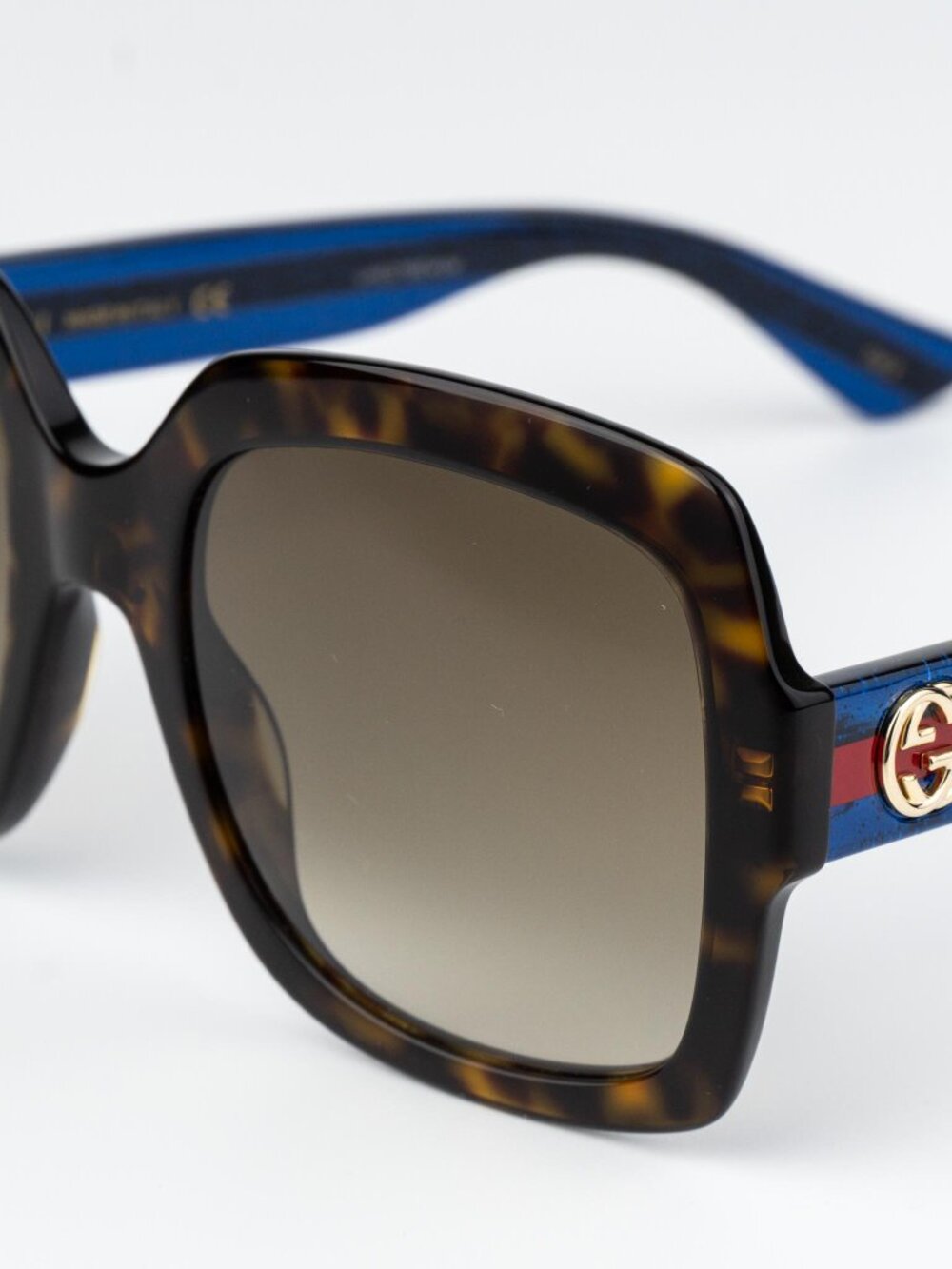 Gucci Women Sunglasses Havana Brown Gradient Square GG0036S 004 NEW AUTHENTIC - Picture 6 of 10